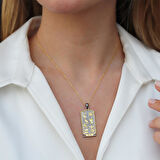 Falvara Oksitli Gold Kaplama Gümüş Kolye