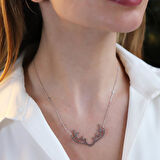 Geyik Model Gümüş Kolye