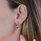 Yuvarlak Taşlı Su Yolu Gümüş Set