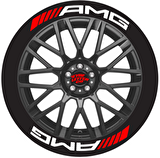 Amg Kırmızı Kalıcı Lastik Yazısı Sticker 4 kit