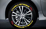 Challenger RT Sarı Kalıcı Lastik Yazısı Challenger RT Sticker 8 Kit Büyük Boy