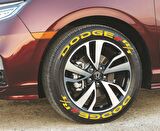Dodge RT Sarı Kalıcı Lastik Yazısı Dodge RT Sticker 8 Kit Büyük Boy