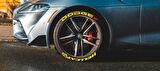 Dodge Hellcat Sarı Kalıcı Lastik Yazısı Dodge Hellcat Sticker 8 Kit