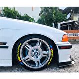 M Power Sarı Kalıcı Lastik Yazısı Mopar Sticker 8 Kit