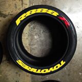 Toyo Tires R888R Sarı Kalıcı Lastik Yazısı Toyo Tires R888R Sticker 8 Kit