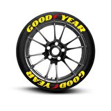 Good Year Sarı Kalıcı Lastik Yazısı Good Year Sticker 4 Kit