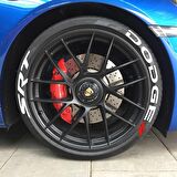 Dodge SRT Beyaz Kalıcı Lastik Yazısı Dodge SRT Sticker 8 Kit Büyük Boy