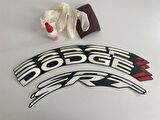 Dodge SRT Beyaz Kalıcı Lastik Yazısı Dodge SRT Sticker 8 Kit Büyük Boy