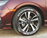 Dodge RT Beyaz Kalıcı Lastik Yazısı Dodge RT Sticker 8 Kİt