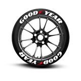 Good Year Beyaz Kalıcı Lastik Yazısı Good Year Sticker 8 Kİt
