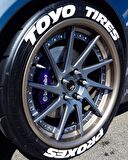 Toyo Tires Proxes Beyaz Kalıcı Lastik Yazısı Toyo Tires Proxes Sticker 8 Kİt