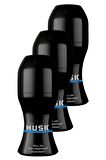Avon Musk Marine Erkek Rollon 50 Ml. Üçlü Set