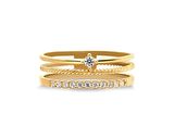 14 Ayar Altın-Akordion Desenli Burma Telli Sıra Taşlı Alyans Eklem Yüzügü-Sarı Altın Hediye Yüzük