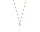 925 Ayar Gümüş Kolye -0.50 Ct Pınky (pembe )Quartz Pırlanta Montürü Has Taşlı Gümüş Kolye-Hediye 925 Ayar Gümüş Kolye