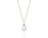 925 Ayar Gümüş Kolye -1.5Ct Opal  Oval Taşlı Pırlanta Montürü  Nano Has Taşlı Gümüş Kolye-Hediye 925 Ayar Gümüş Kolye