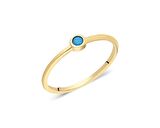 14 Ayar Altın Tektaş  Firuze Taşlı Tektaş Yüzük-Hediye Yüzük