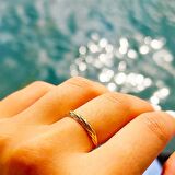 Örgü Desenli Altın Yüzük-Örgü Desenli Alyans-Taşsız Altın Yüzük