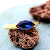 Gümüş Yüzük - Jale 1.20CT Nano Safir Taşlı Kadın 925 Ayar Gümüş Yüzük-Kadın 925 Ayar Hediyelik Yüzük