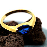 Gümüş Yüzük - Jale 1.20CT Nano Safir Taşlı Kadın 925 Ayar Gümüş Yüzük-Kadın 925 Ayar Hediyelik Yüzük