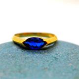 Gümüş Yüzük - Jale 1.20CT Nano Safir Taşlı Kadın 925 Ayar Gümüş Yüzük-Kadın 925 Ayar Hediyelik Yüzük