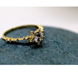 Gümüş Yüzük - Vintage Jennifer Lopez 0.85 CT Swarovski Taşlı 925 Ayar Gümüş Yüzük-Hediyelik Yüzük 