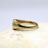 Firuze Taşlı Şimal Yıldızı Yuvarlak Mühür 14 Ayar Altın Yüzük-Yıldızlı Hediye Altın Yüzük