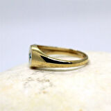 Firuze Taşlı Şimal Yıldızı Yuvarlak Mühür 925 Ayar Gümüş Yüzük-Yıldızlı Hediye Gümüş Yüzük