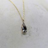 0,60CT Sultanayt 0,10CT Pırlanta(Sıignity)Taşlı Modern Tasarım Kolye-925 Ayar Hediye Gümüş Kolye