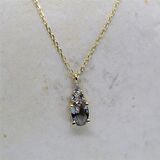 0,60CT Sultanayt 0,10CT Pırlanta(Sıignity)Taşlı Modern Tasarım Kolye-925 Ayar Hediye Gümüş Kolye