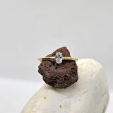 0.50CT Oval Sade Minimal Pırlanta(Signty Taşlı)14 Ayar Altın Tektaş-Pırlanta Oval Altın Tektaş Yüzük