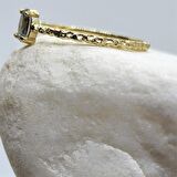 Mila 0,30 CT Sultanayt Tektaş Minimal Tasarım 14 Ayar Altın Yüzük-Sultanayt Hediye Tektaş Yüzük