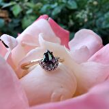 Anna 0.48 CT Mistik Topaz Kraliyet Tacı Pırlanta Montörü 14 Ayar Kadın Yüzük-Altın Kraliyet Yüzük