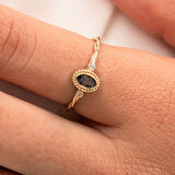 0,55 CT Brown (Smoky) 0,10Ct Pırlanta Taşlı Tektaş Evlilik Teklifi Yüzüğü-Brown Tektaş Gümüş Yüzük