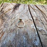 Gümüş Yüzük - 0.80 Karat Pırlanta Montörü Firuze Taşlı Tasarım Evlilik Teklifi 925 Ayar Gümüş Yüzük