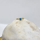 Gümüş Yüzük - 0.40 Karat Firuze (Turkuaz) Taşlı Tektaş 925 Ayar Gümüş Yüzük - Kadın Hediyelik Yüzük