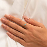 Tria Firuze Evlilik Teklifi Modern-Minimal Tarz Tasarım Hediye-925 Ayar Gündelik Estetik Gümüş Yüzük