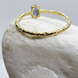 Gümüş Yüzük - Mila 030CT Zultanit Tektaş Minimal Tasarım Gümüş Yüzük-Zultanit Hediyelik Tektaş Yüzük