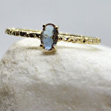 Gümüş Yüzük - Mila 030CT Zultanit Tektaş Minimal Tasarım Gümüş Yüzük-Zultanit Hediyelik Tektaş Yüzük