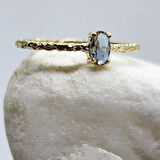 Gümüş Yüzük - Mila 030CT Zultanit Tektaş Minimal Tasarım Gümüş Yüzük-Zultanit Hediyelik Tektaş Yüzük