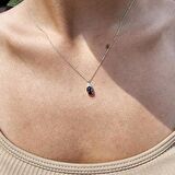 1.10 CT Brown (Smoky)Taşlı 0,15CT Pırlanta(Signty) Taşlı Minimal Tasarım Hediye Tarz 925 Gümüş Kolye