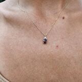 1.10 CT Brown (Smoky)Taşlı 0,15CT Pırlanta(Signty) Taşlı Minimal Tasarım Hediye Tarz 925 Gümüş Kolye