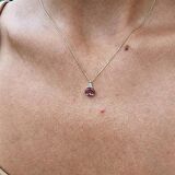 1.15CT Sultanayt 0,20CT Pırlanta(Signty)Sade Modern Tasarım Minimal Doğal Taşlı 925 Ayar Gümüş Kolye