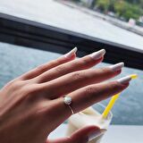 Opal Sıvama Taşlı Tek Taş Evlilik Teklifi Yüzüğü-0.90 Karat Kristal Opal 14 Ayar Altın Tek Taş Yüzük