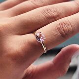 1.10 Karat Yan Sultanayt Taşlı Octagon Pırlanta Montörü 14 Ayar Altın Evlilik Teklifi Yüzüğü