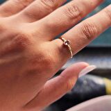 Minimal Oval Taşlı Sultanayt Altın Yüzük-Minimal Oval Taşlı Tek Taş-Oval Taşlı 14 Ayar Altın Tek Taş Yüzük