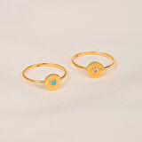 Gümüş Yüzük - 0.10 Karat Signity Swarovski Taşlı Pırlanta Montörü 925 Ayar Gümüş Yüzük-Güneş Yüzük 