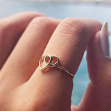 Gümüş Yüzük - Kalbimdesin Taşsız Söz Yüzüğü-Sevgiliye Hediye 925 Ayar Gümüş Yüzük