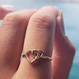 Gümüş Yüzük - Kalbimdesin Taşsız Söz Yüzüğü-Sevgiliye Hediye 925 Ayar Gümüş Yüzük