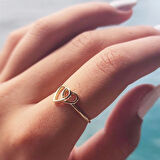 Gümüş Yüzük - Kalbimdesin Taşsız Söz Yüzüğü-Sevgiliye Hediye 925 Ayar Gümüş Yüzük