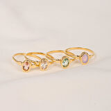 Gümüş Yüzük - Pembe Quarts Taşlı Tektaş Evlilik Teklifi Yüzüğü-0.90 Karat Opal 925 Ayar Gümüş Yüzük